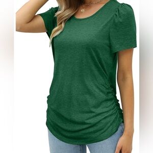 NEW! Green short sleeved blouse